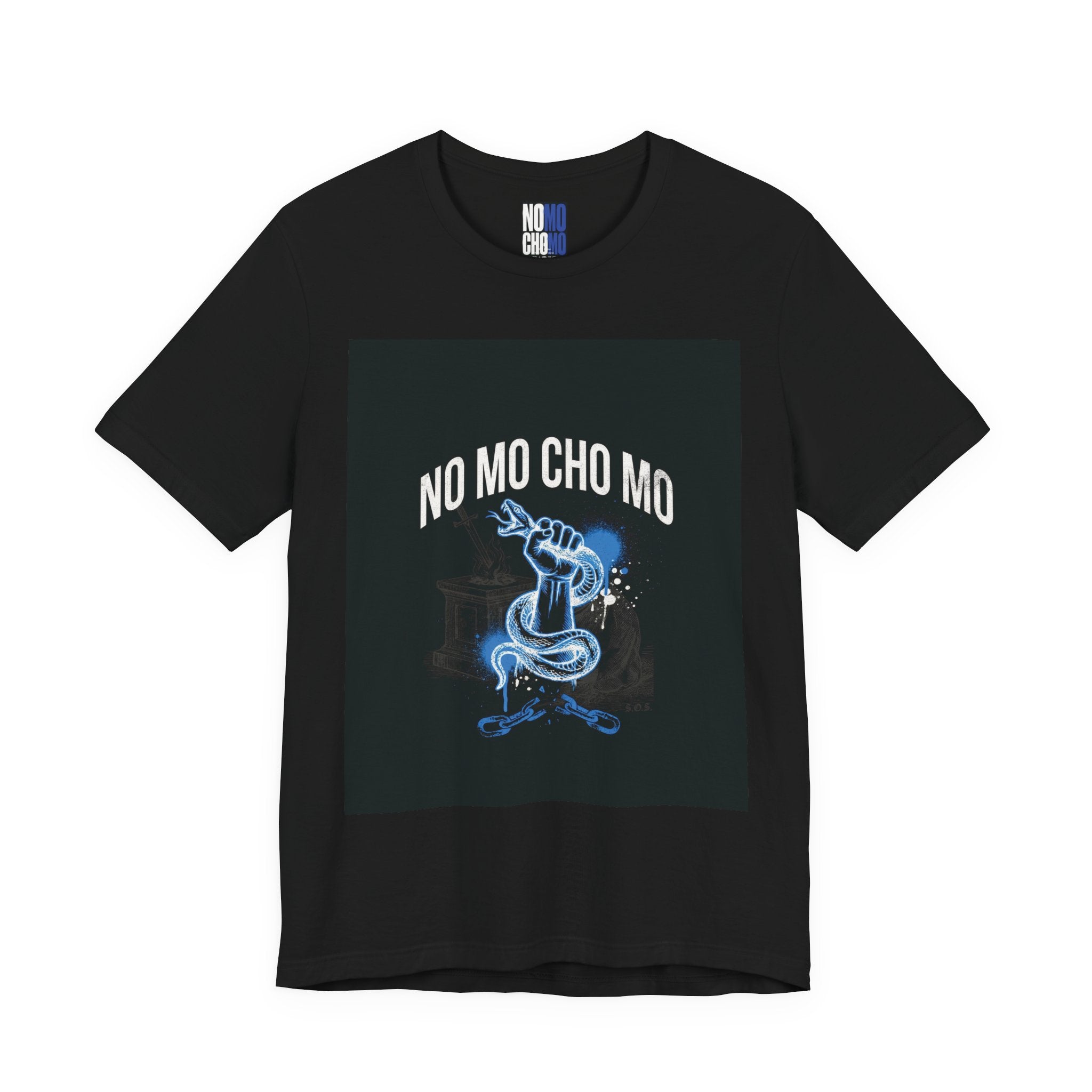 No Mo Cho Mo Tee — Blue Genie Illustration Graphic T-Shirt